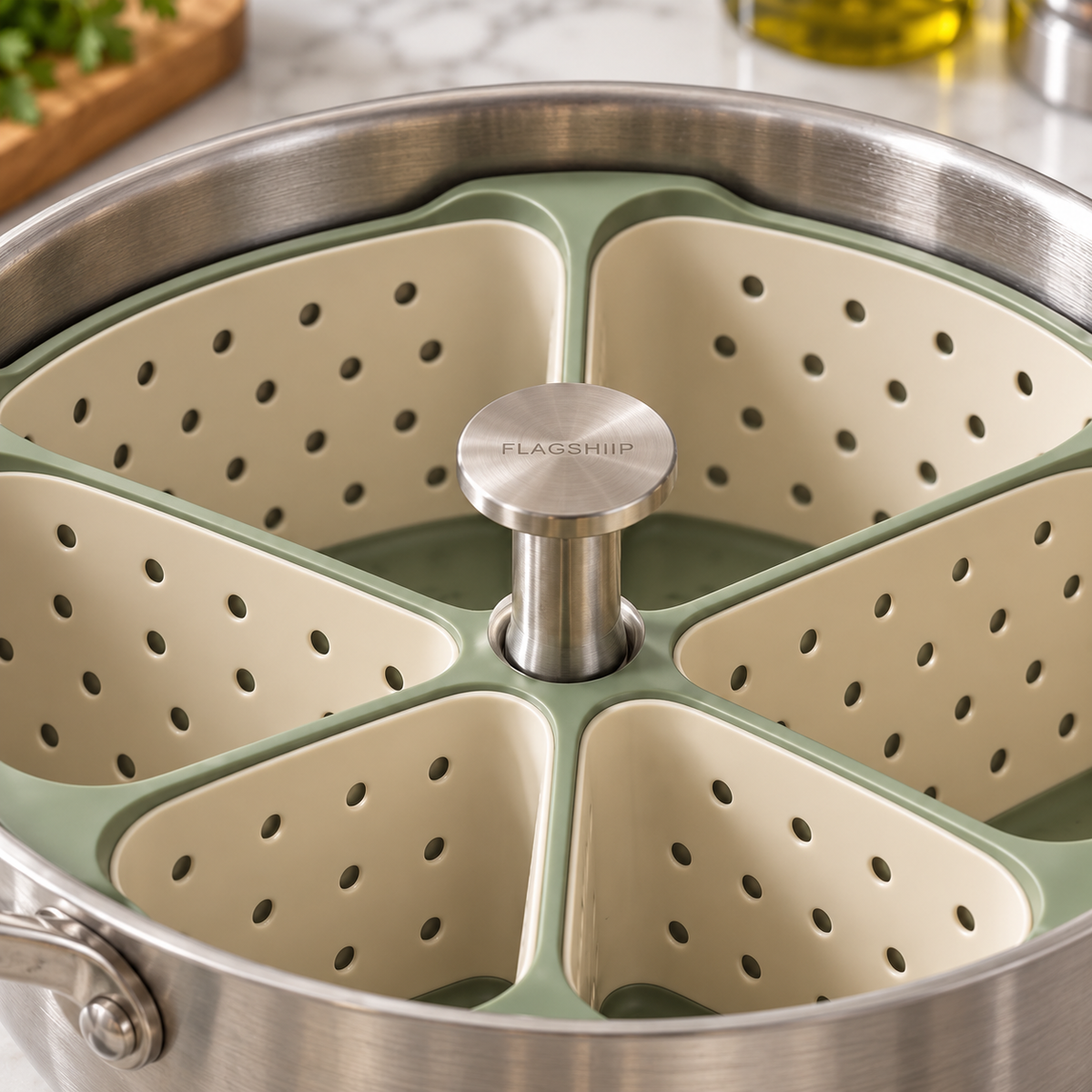 VOGGUU® 6-Zone Collapsible Multi-Food Steamer