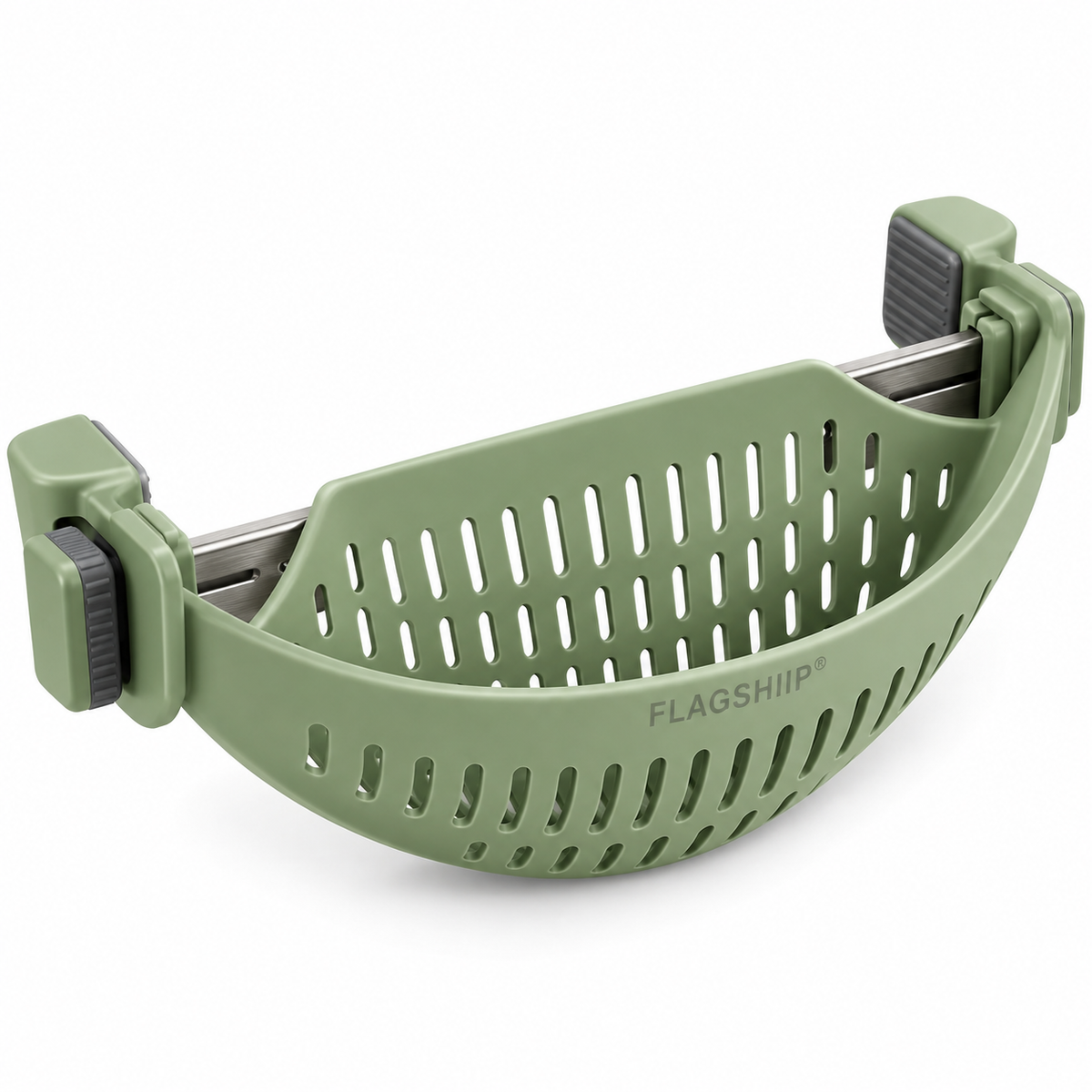 FLAGSHIIP®  Adjustable Clip-On Pot Strainer | Fits most pots & pans for faster, easier draining without a bulky colander.