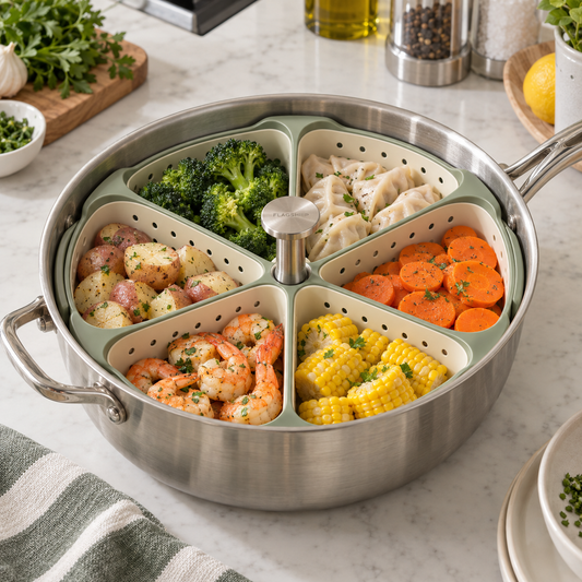 VOGGUU® 6-Zone Collapsible Multi-Food Steamer