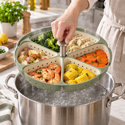 VOGGUU® 6-Zone Collapsible Multi-Food Steamer