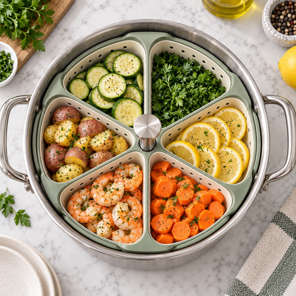 VOGGUU® 6-Zone Collapsible Multi-Food Steamer