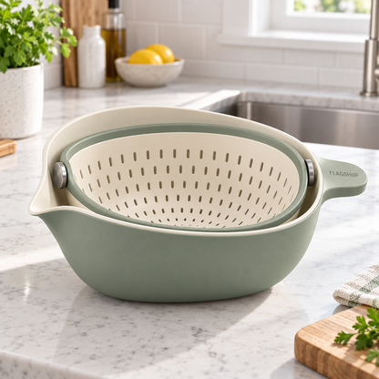 FLAGSHIIP® 2-in-1 Rotating Strainer Bowl