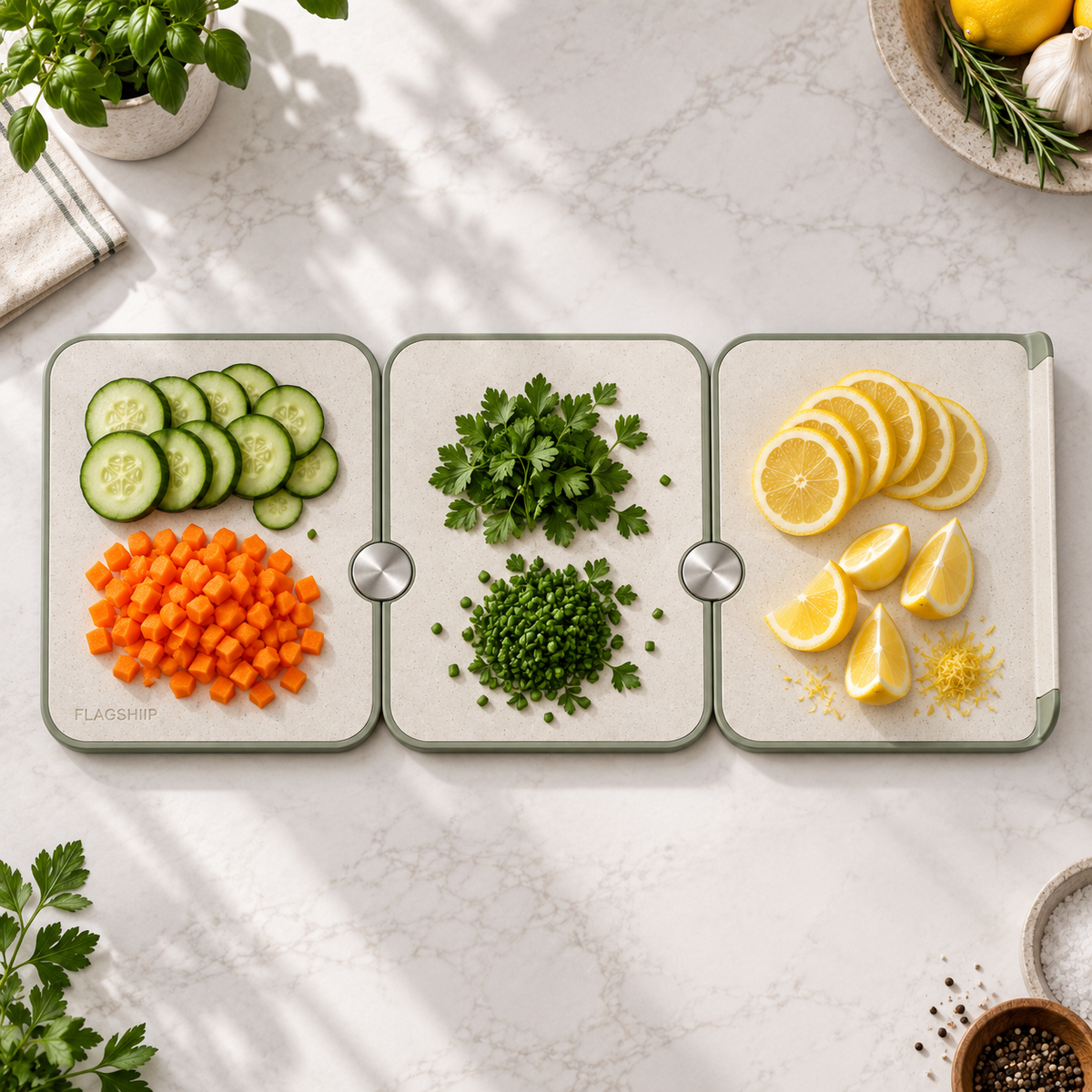 VOGGUU® 3-in-1 Folding Cutting Board with Pouring Edge